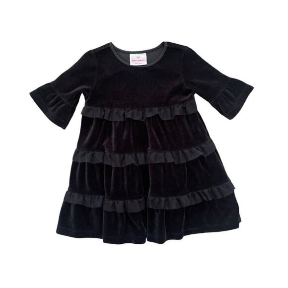 Hanna Andersson Black Velour Dress 80cm/18-24m - Picture 1 of 3